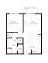 Nexus East Apartments A1 Floor Plan